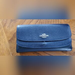 Coach Blue Leather Wallet